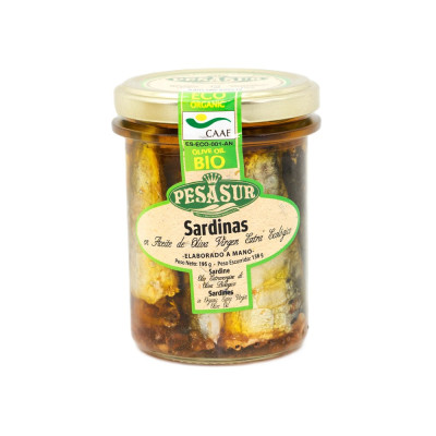 Sardines, 195 g organic